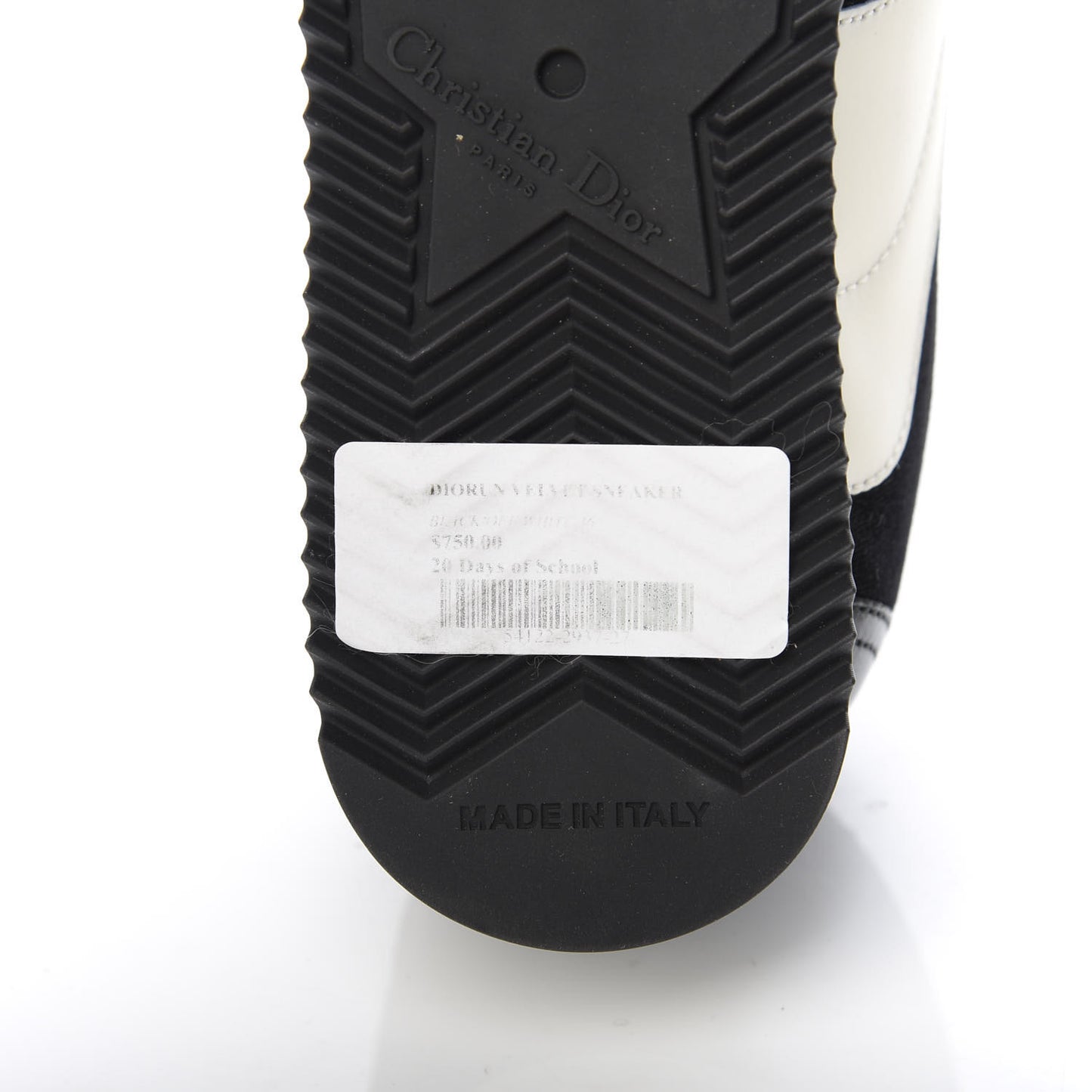 Velvet Mix Diorun Sneakers 36 Black Off White
