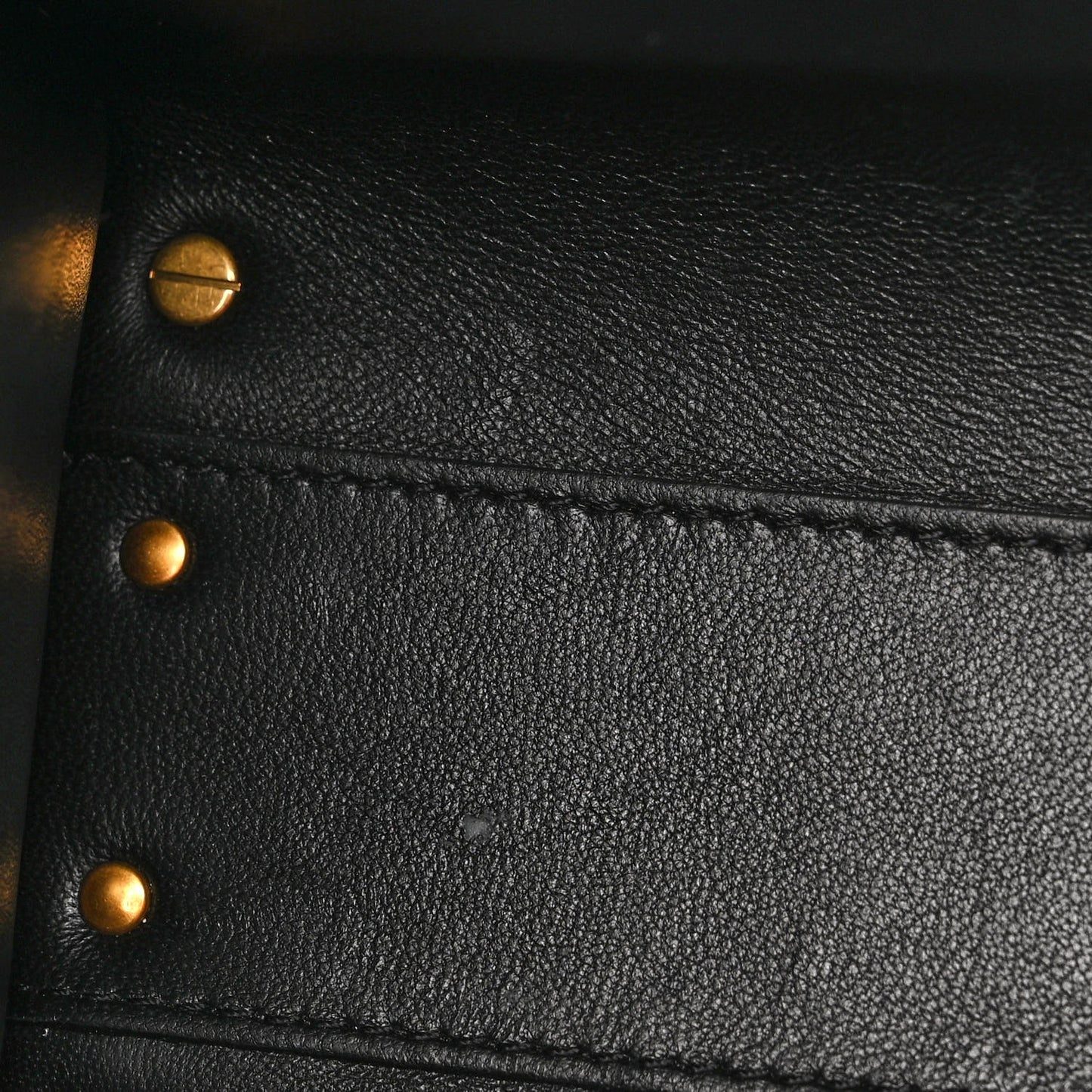 Grainy Calfskin Medium VSling Top Handle Bag Black