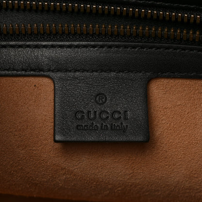 Gucci Calfskin Embossed L'Aveugle Par Amour Duffle Black 6 of 10