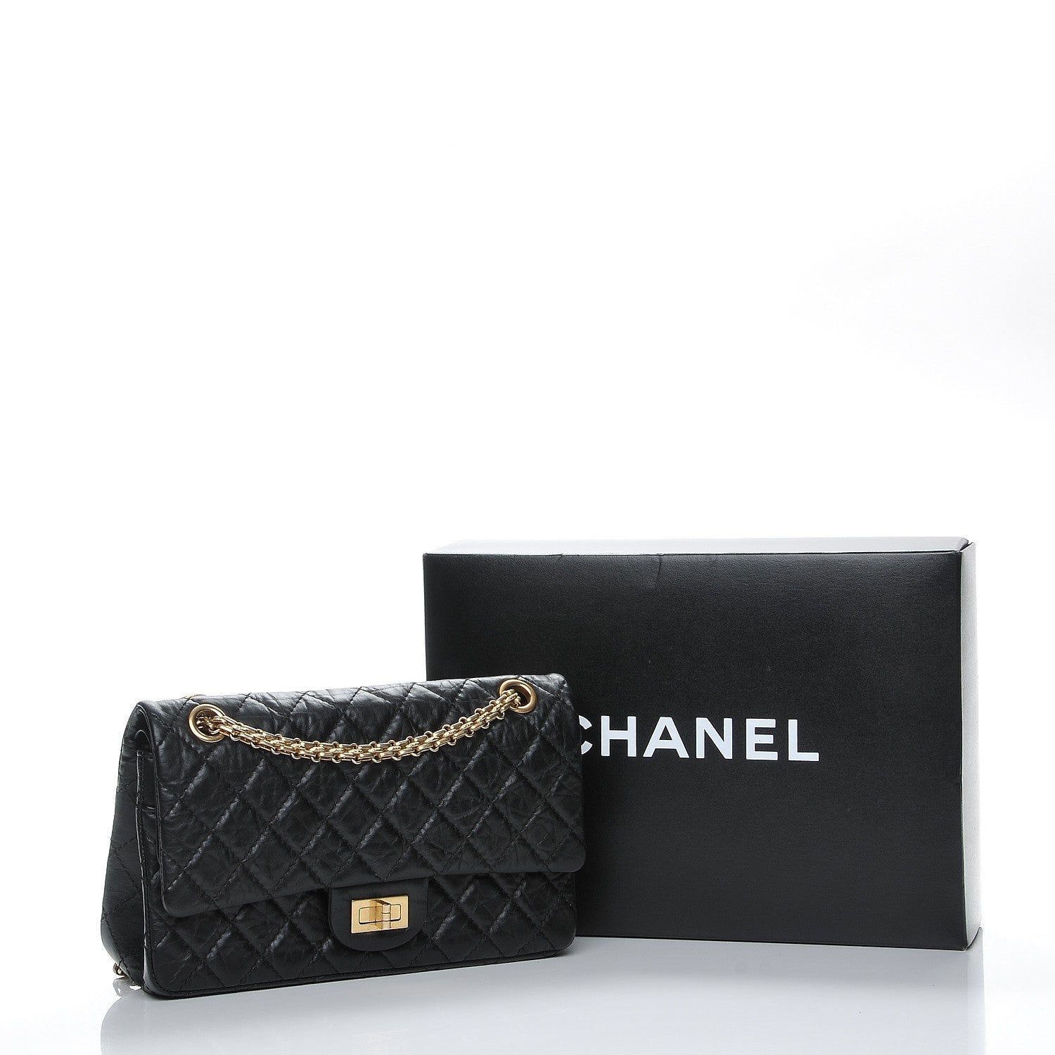 Chanel Aged Calfskin Quilted 2.55 Reissue 225 Flap Black 8 of 8
