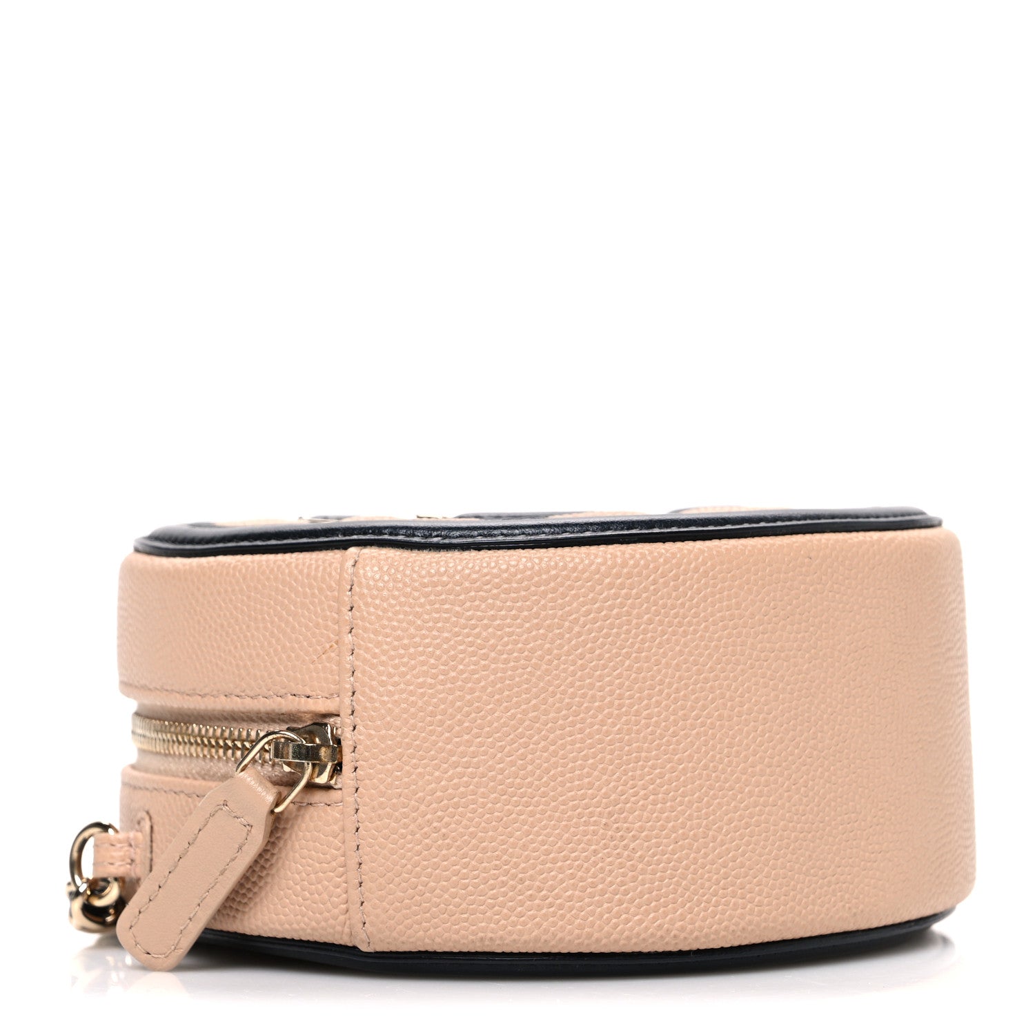Chanel Caviar Quilted Round Filigree Crossbody Beige Black 4 of 10