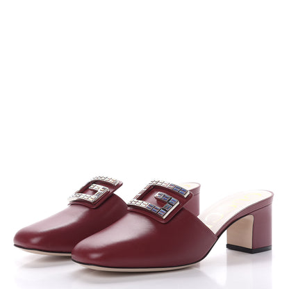 Gucci Malaga Kid Crystal Square G Madelyn Mules 40.5 Romantic Cerise 3 of 10