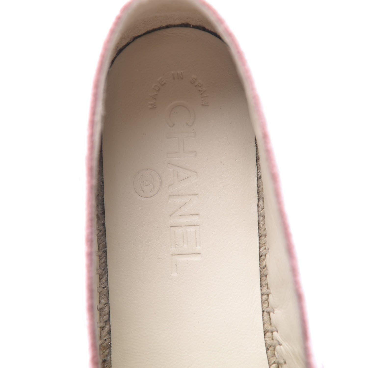 Chanel Velvet Grosgrain Quilted Camellia CC Espadrilles 38 Pink Black 8 of 11