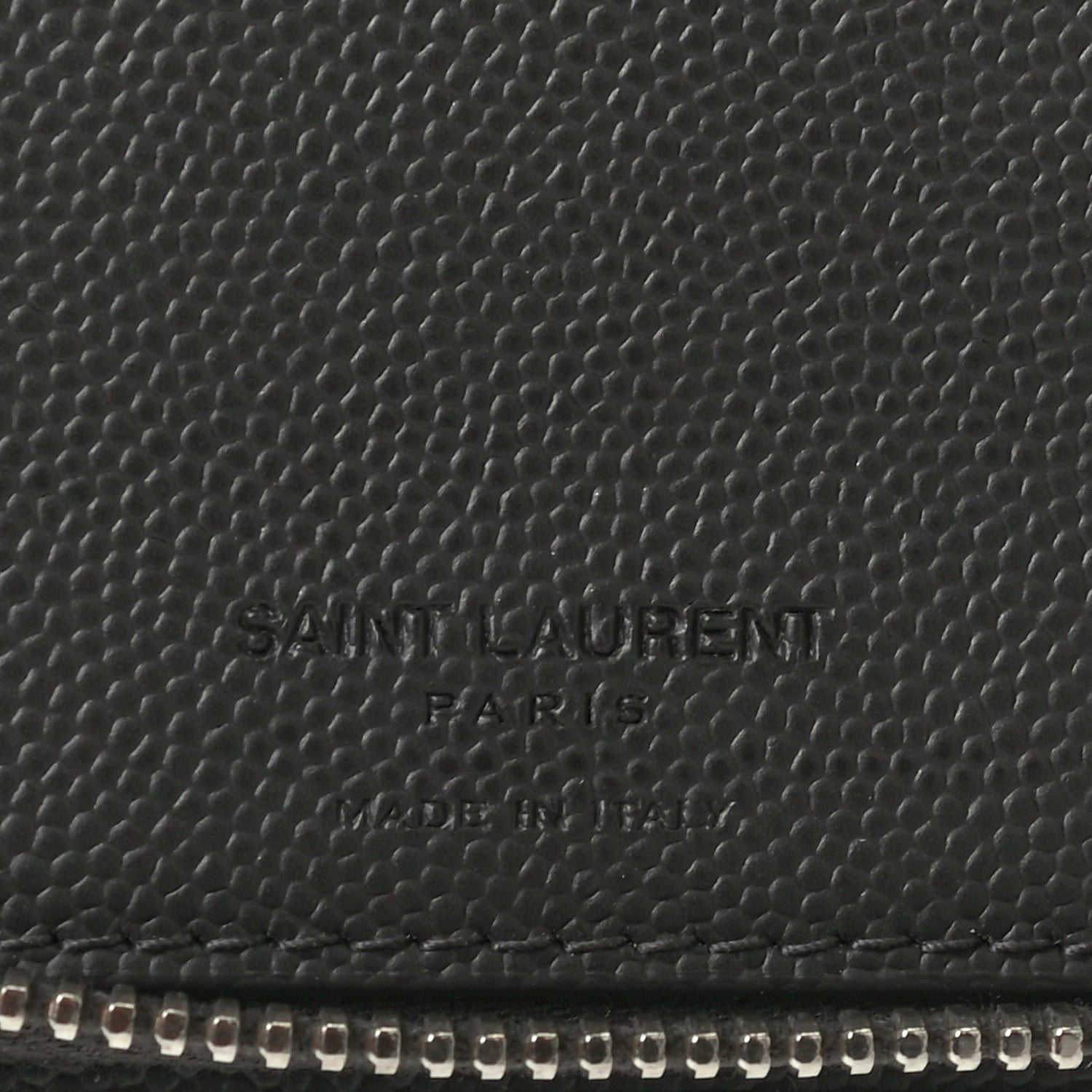 Saint Laurent Grain De Poudre Classic Zip Around Travel Wallet Black 6 of 7