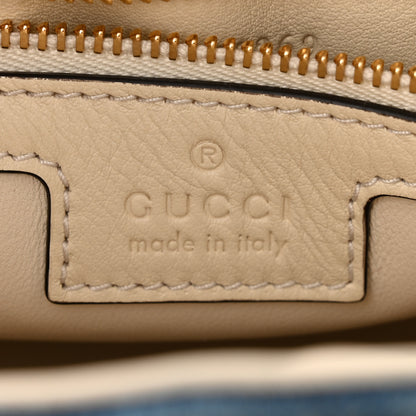 Gucci Denim Small Jackie Shoulder Bag Blue Denim 6 of 11