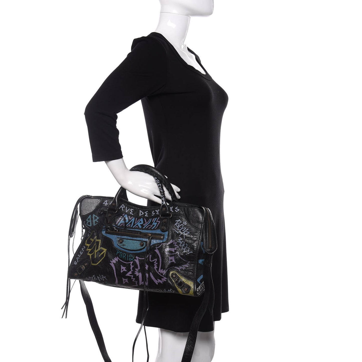Agneau Graffiti All Over Classic Hardware City Black Multicolor