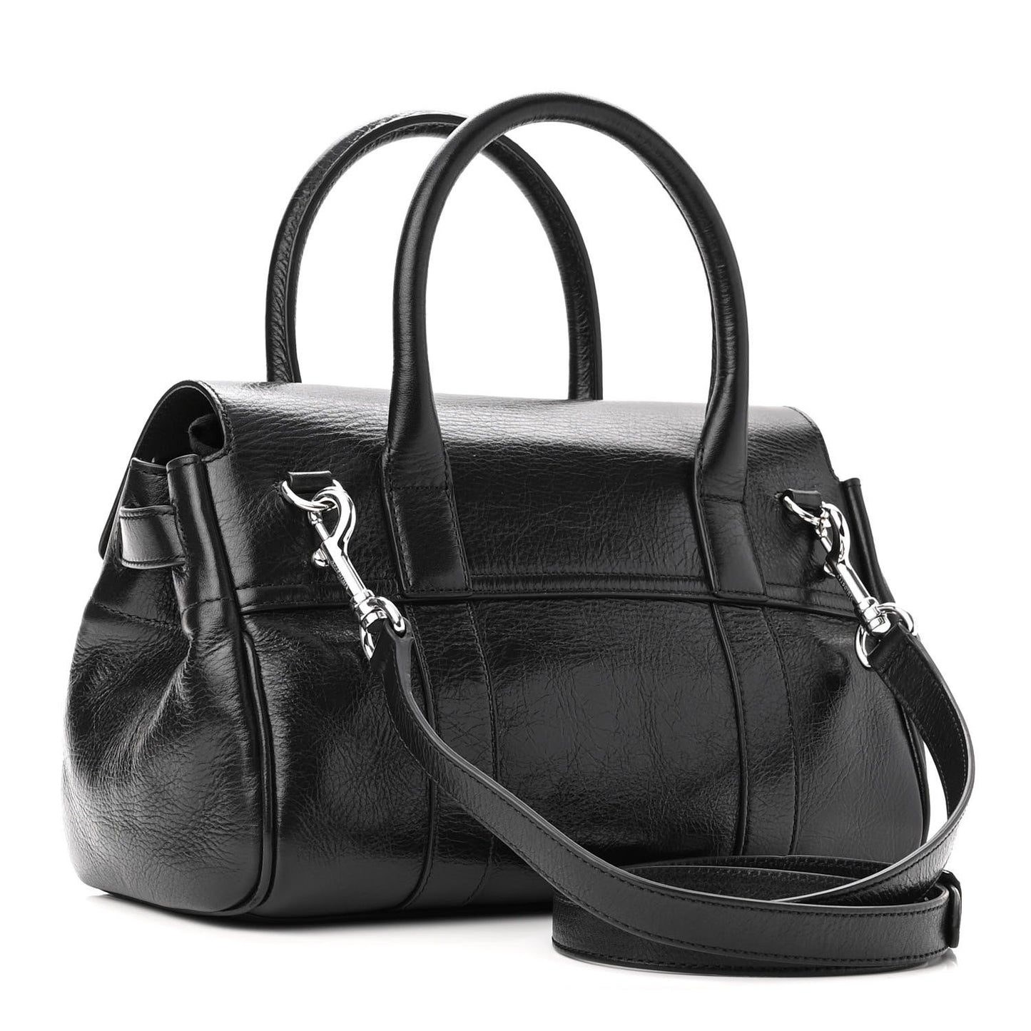 Soft Shine Calfskin Small Bayswater Black