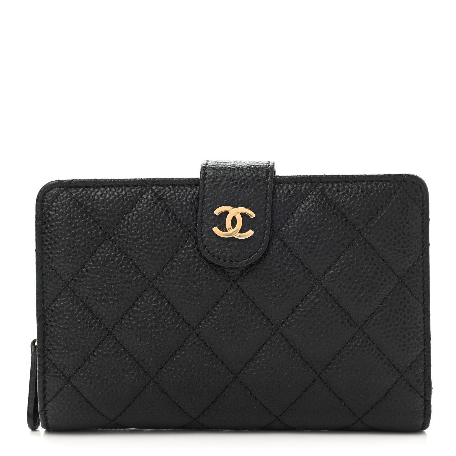 Chanel Caviar Quilted CC French Wallet Black 1 of 11