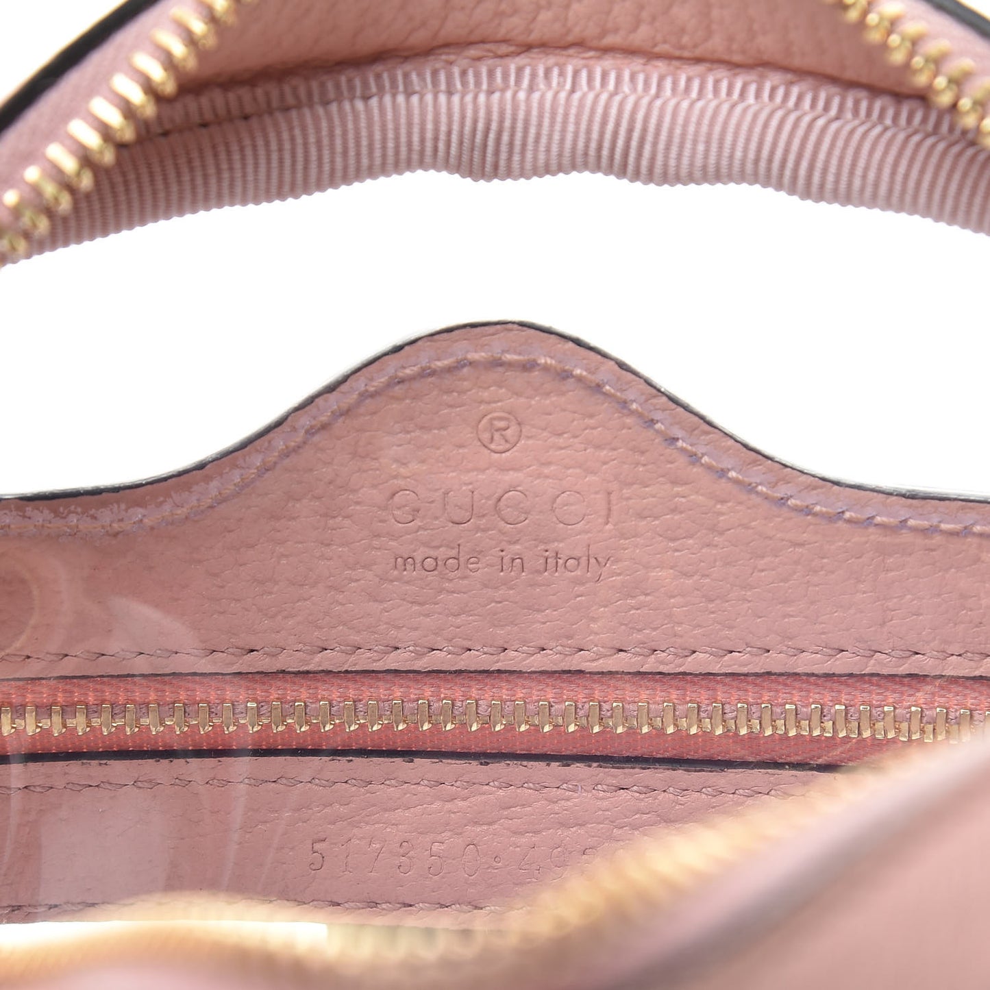 Vinyl Web Mini Ophidia Transparent Shoulder Bag Perfect Pink