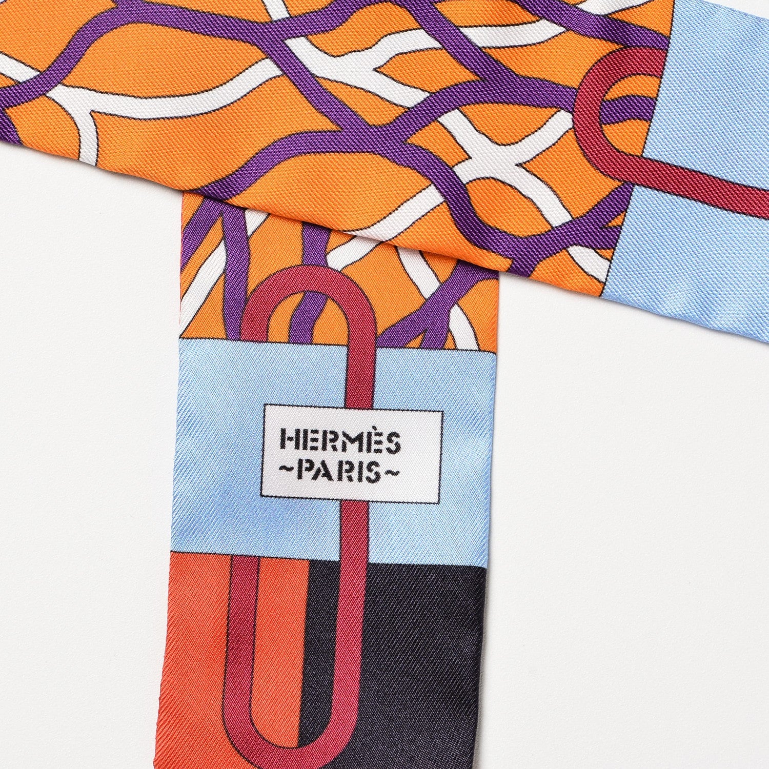 Hermes Silk Ballet Aquatique Twilly 3 of 5