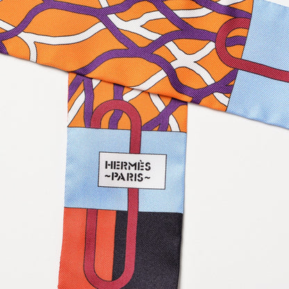 Hermes Silk Ballet Aquatique Twilly 3 of 5
