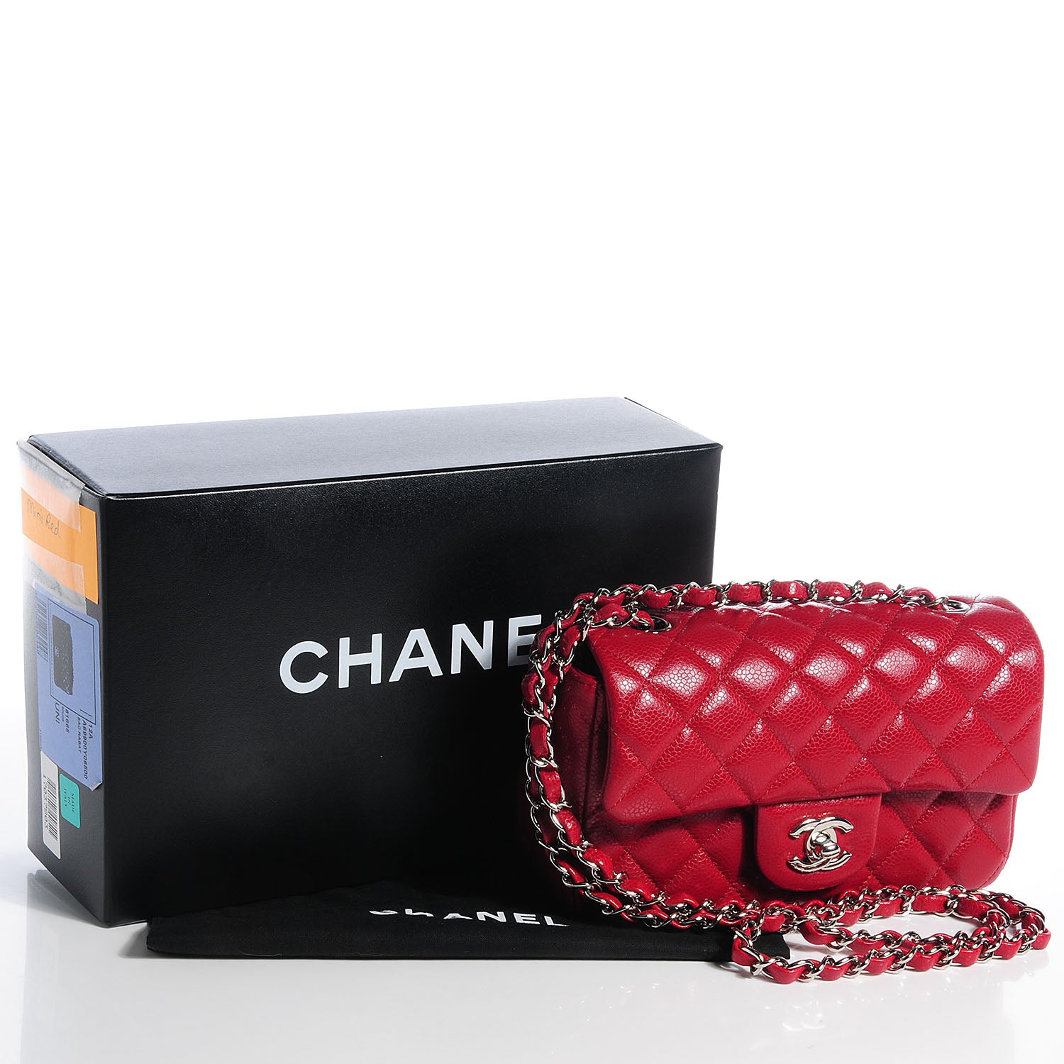 Chanel Caviar Quilted Mini Flap Red 5 of 9