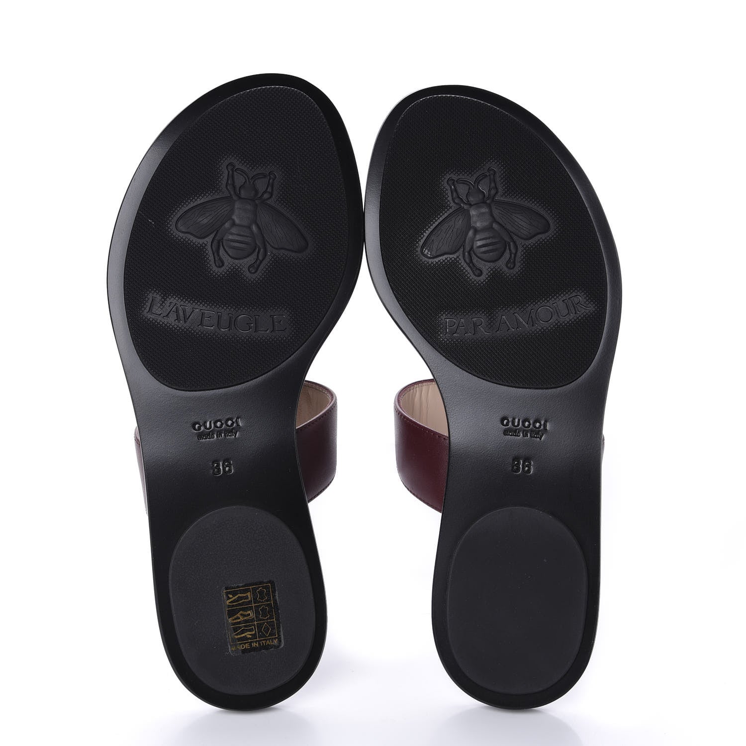 Gucci Calfskin GG Marmont Thong Sandals 36 Vintage Bordeaux 5 of 9