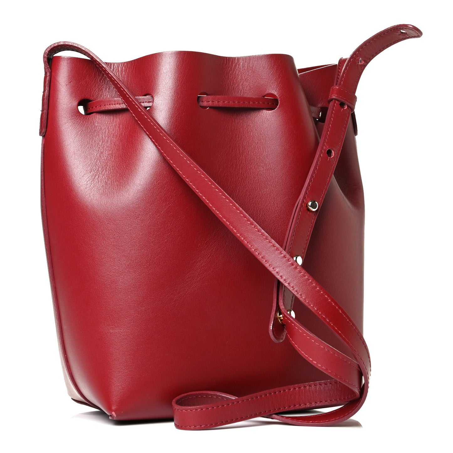 Calfskin Mini Bucket Bag Burgundy