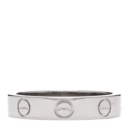 Cartier 18K White Gold 3.5mm LOVE Wedding Band Ring 48 4.5 3 of 4