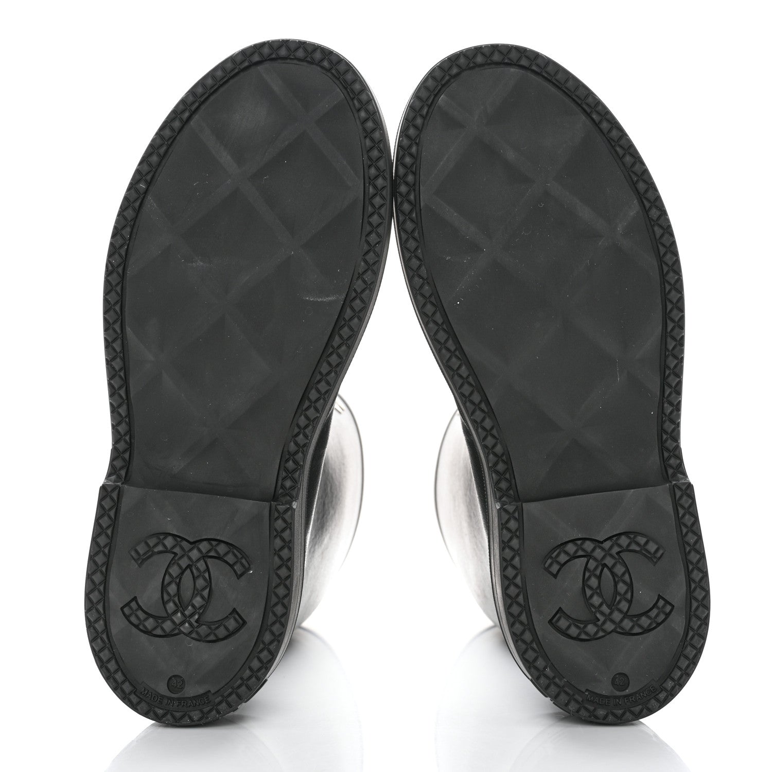 Chanel Caoutchouk CC High Boots 42 Black 5 of 9