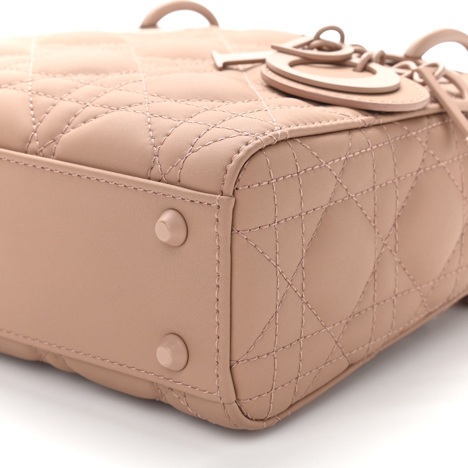 Christian Dior Ultra Matte Calfskin Cannage Mini Lady Dior Light Beige 10 of 11