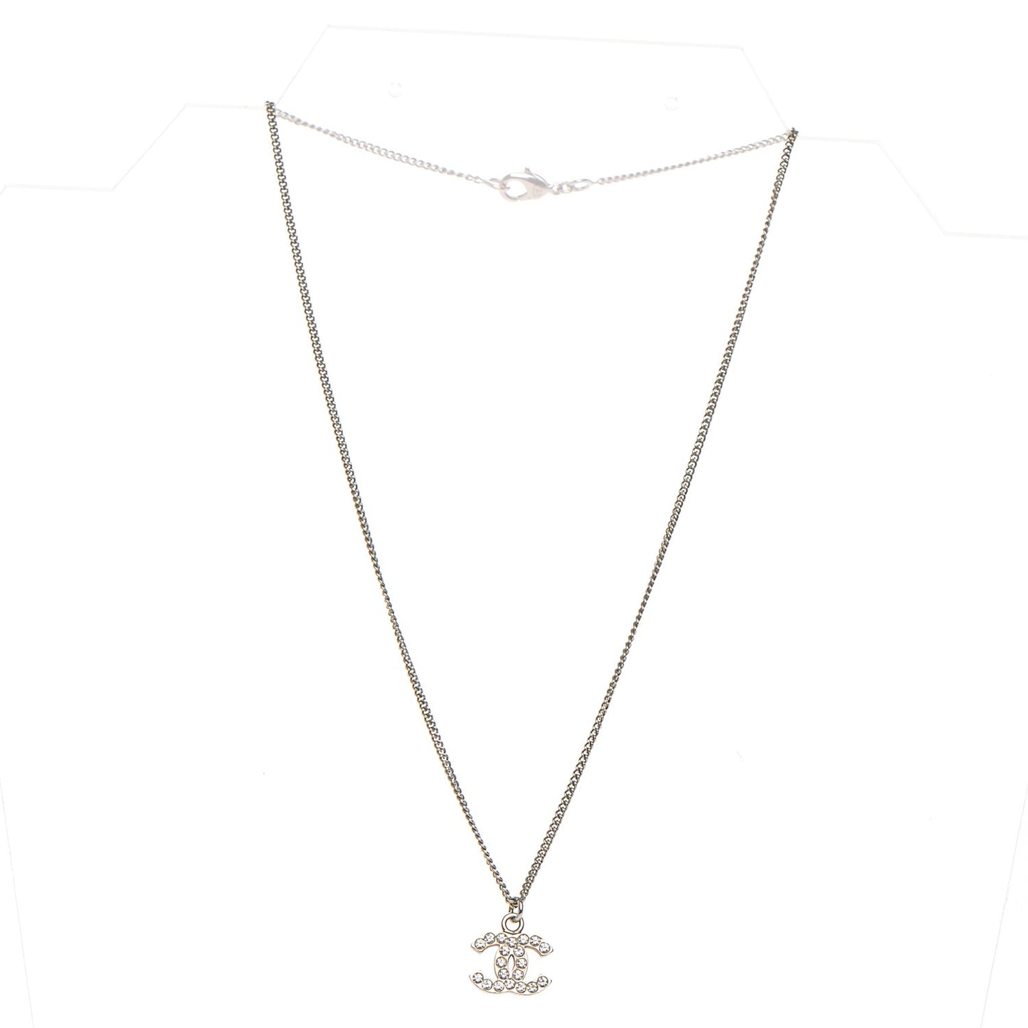 Crystal Timeless CC Necklace Silver