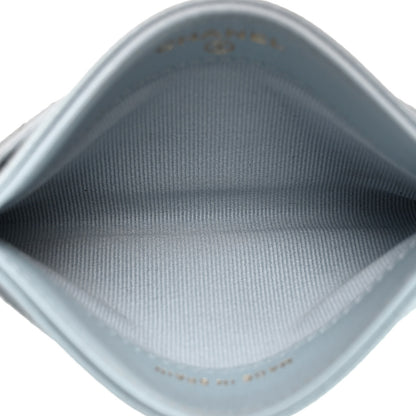 Chanel Caviar Quilted Card Holder Light Blue 5 of 8