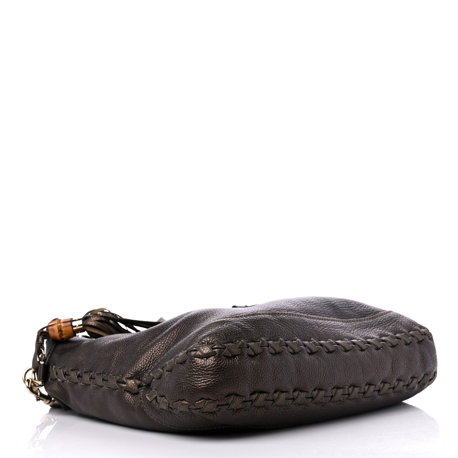 Gucci Metallic Pebbled Calfskin Large New Jackie Shoulder Bag Bronze 3 of 12