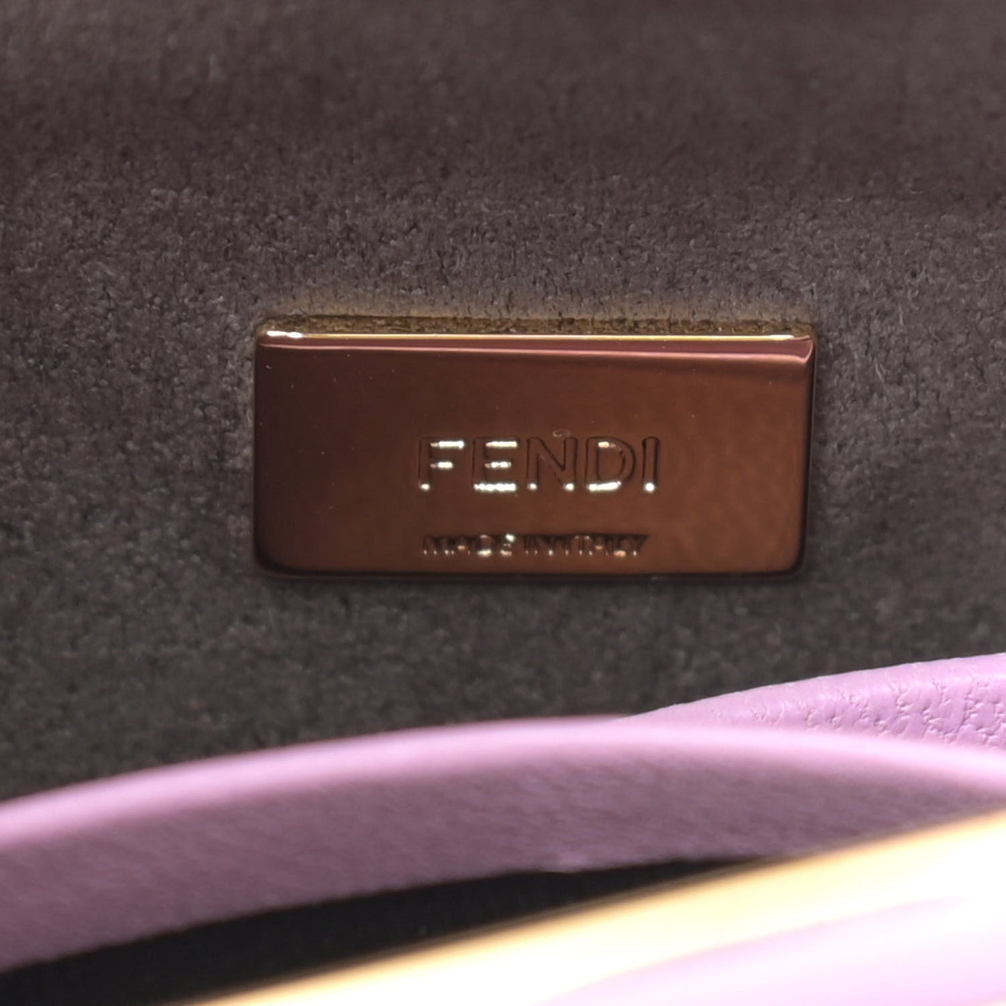 Shiny Nappa Micro Peekaboo Iconic Satchel Lavanda