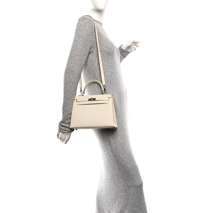 Hermes Epsom Kelly Sellier 25 Craie 2 of 10
