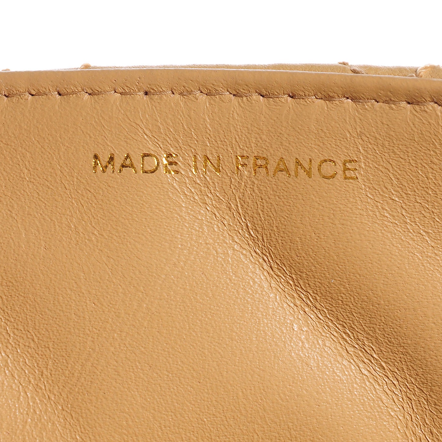 Lambskin Bekko Resin Medium Single Flap Beige