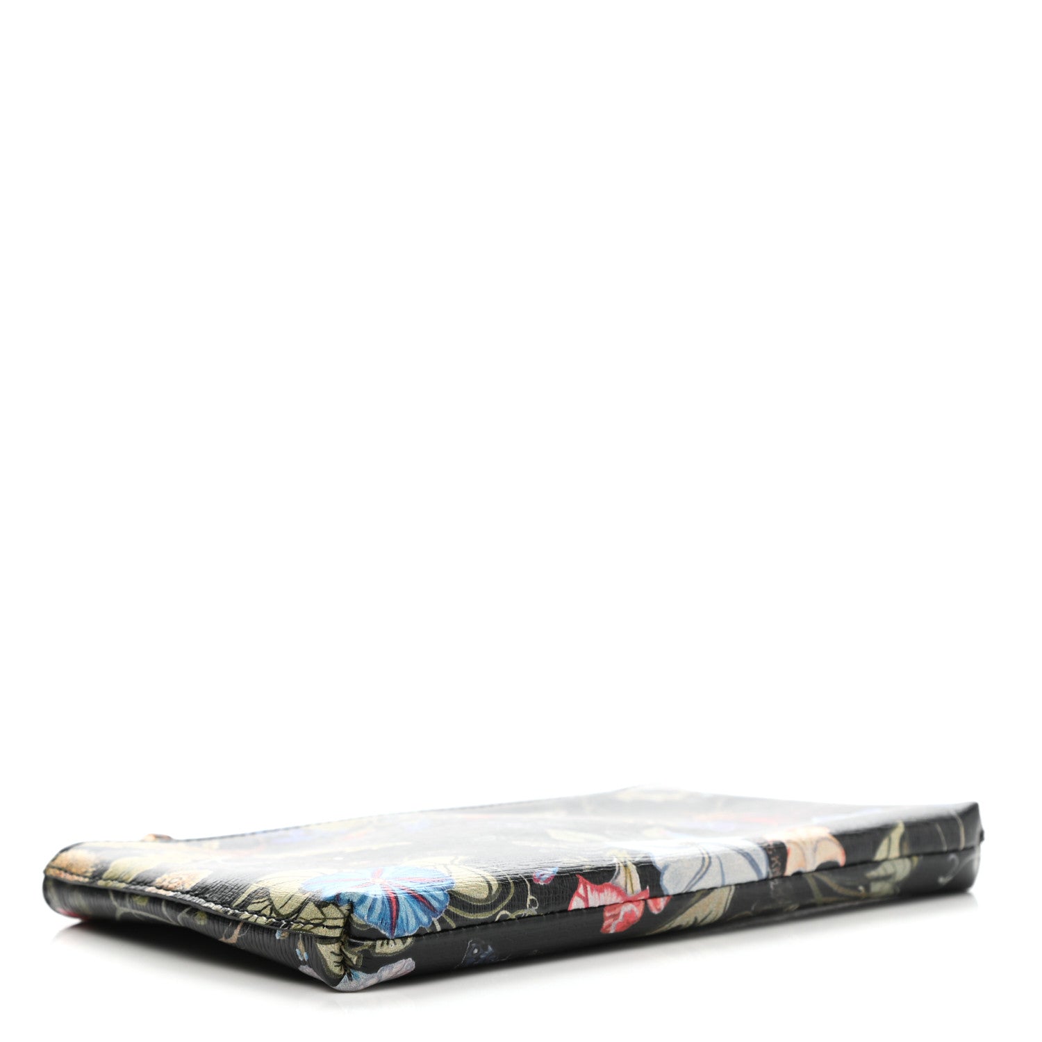 Gucci Calfskin Flora Infinity Small Zip Pouch Black 4 of 7