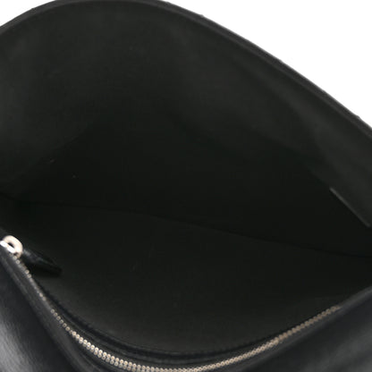 Chanel Grained Calfskin Quilted CC Box Pouch Black 5 of 12