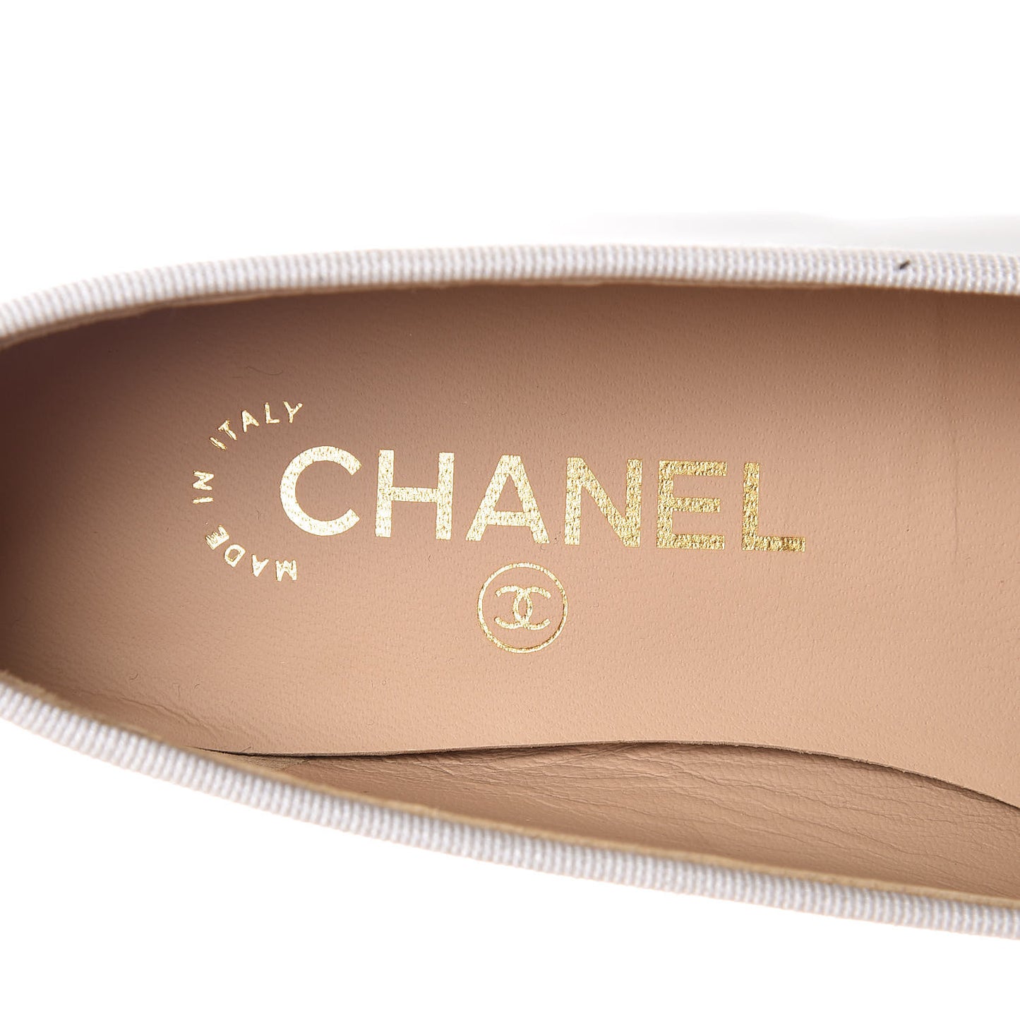 Patent CC Cap Toe Ballerina Flats 37.5 White