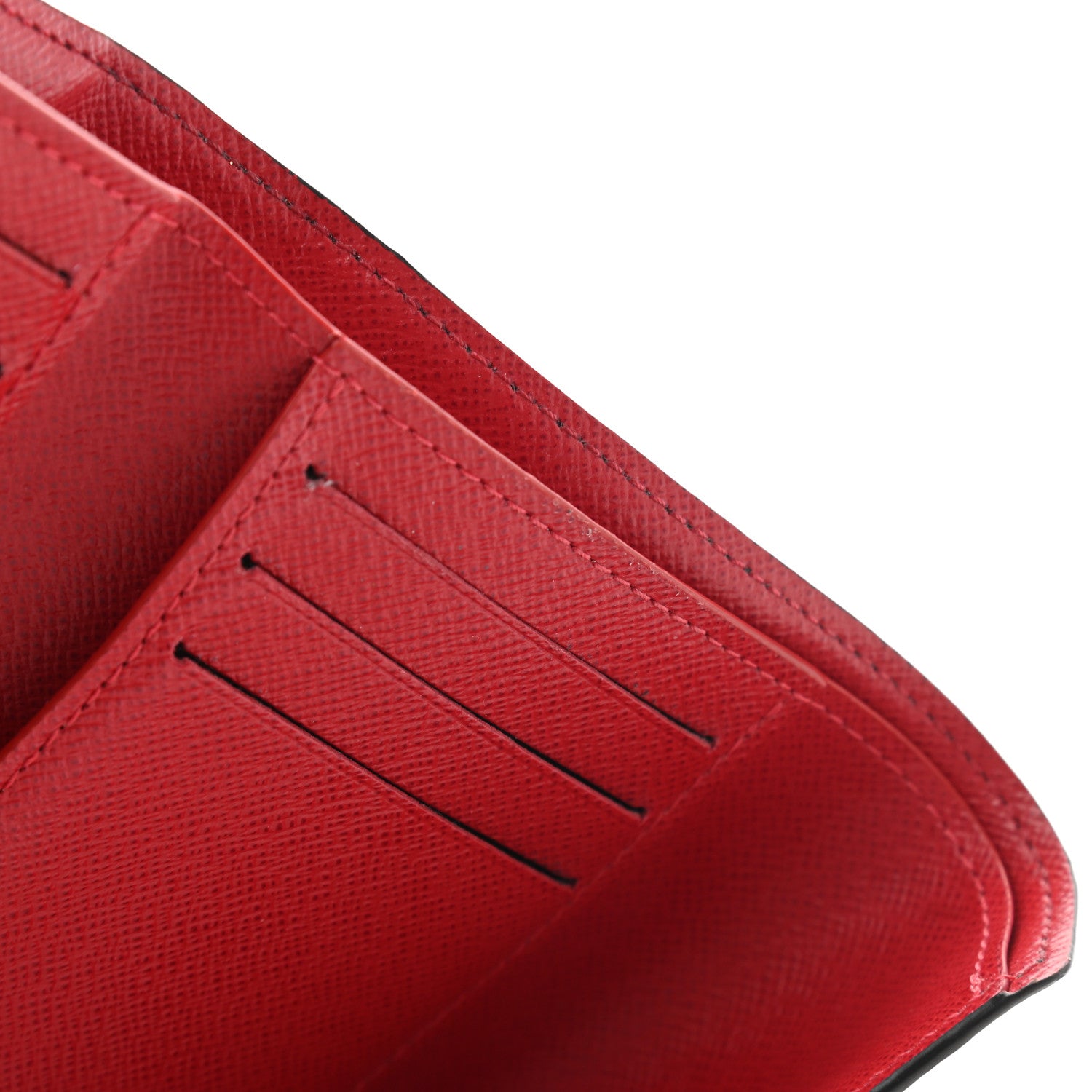 Louis Vuitton Damier Ebene Victorine Wallet Red 8 of 9