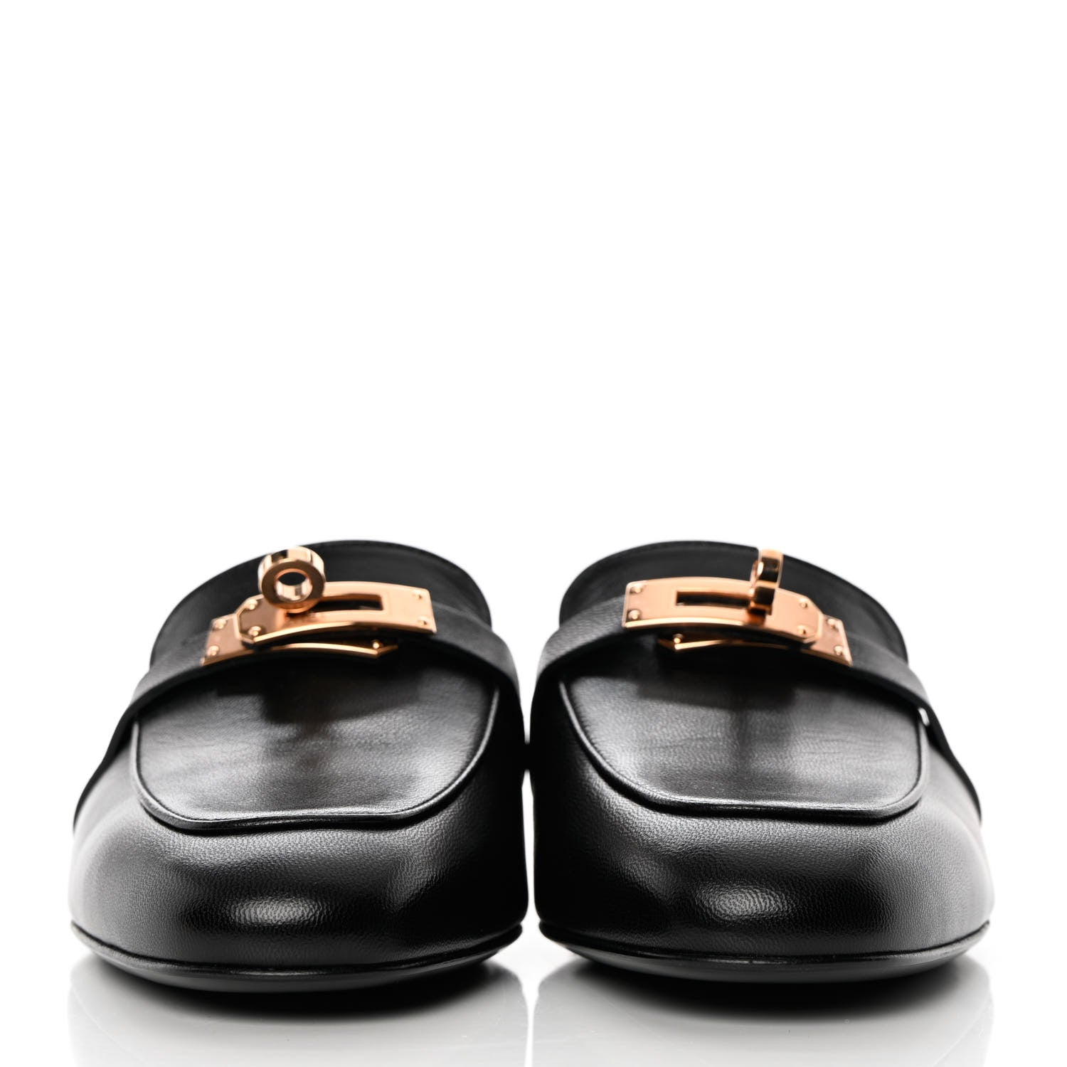 Hermes Goatskin Oz Mules 36 Black 4 of 18