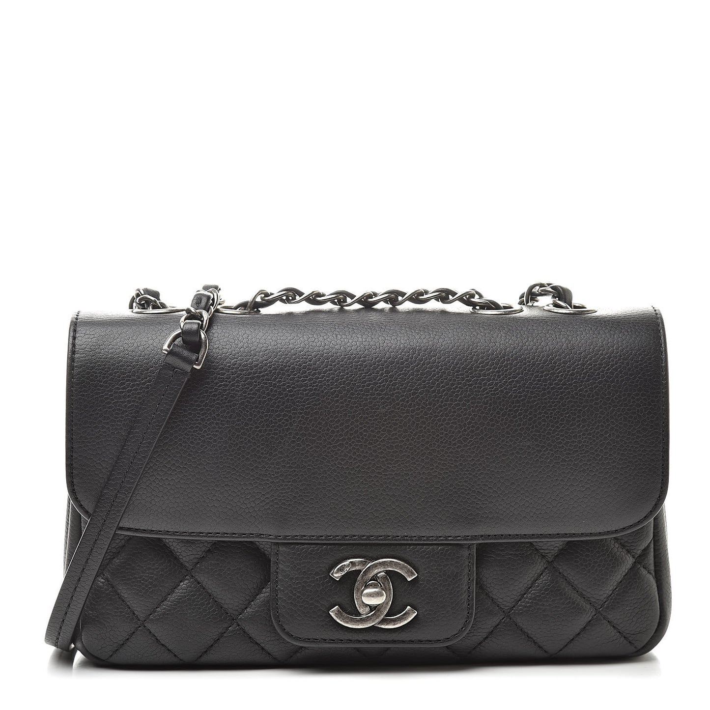 Caviar All About Flap Bag Black