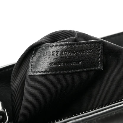 Saint Laurent Calfskin Y Quilted Monogram Monochrome Medium Loulou Chain Satchel Black 7 of 10