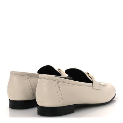 Hermes Goatskin Womens Paris Loafers 37 Beige Glaise 5 of 13