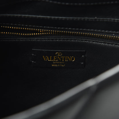Valentino Garavani Nappa Large Roman Stud Shoulder Bag Black 6 of 10