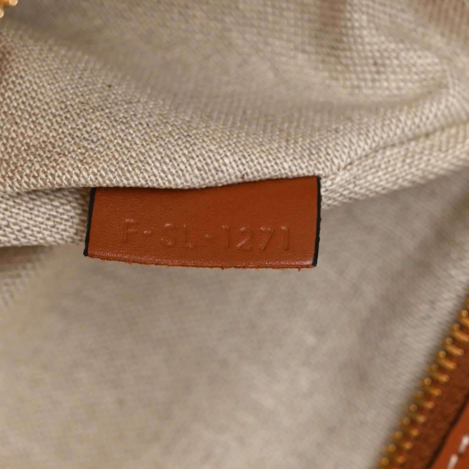 Celine Textile Calfskin Horizontal Cabas Beige Tan 7 of 10