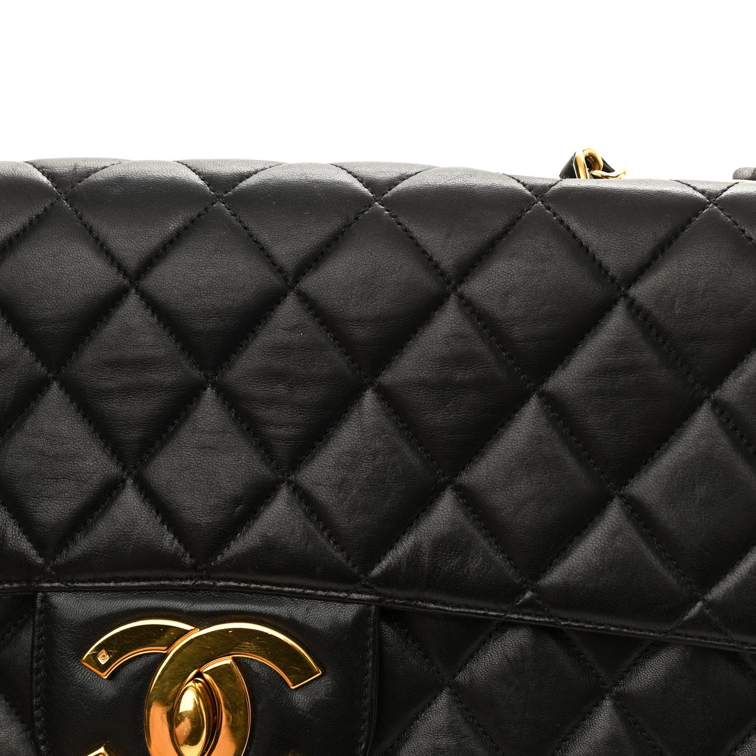 Chanel Lambskin Quilted Jumbo Single Flap Black 14 of 16