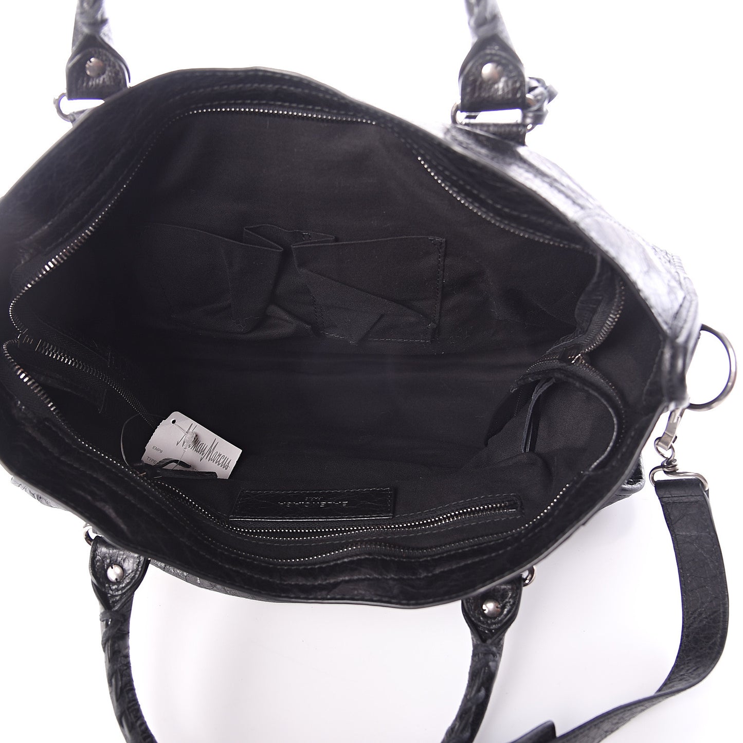 Agneau Silver Metallic Edge Hardware City Black