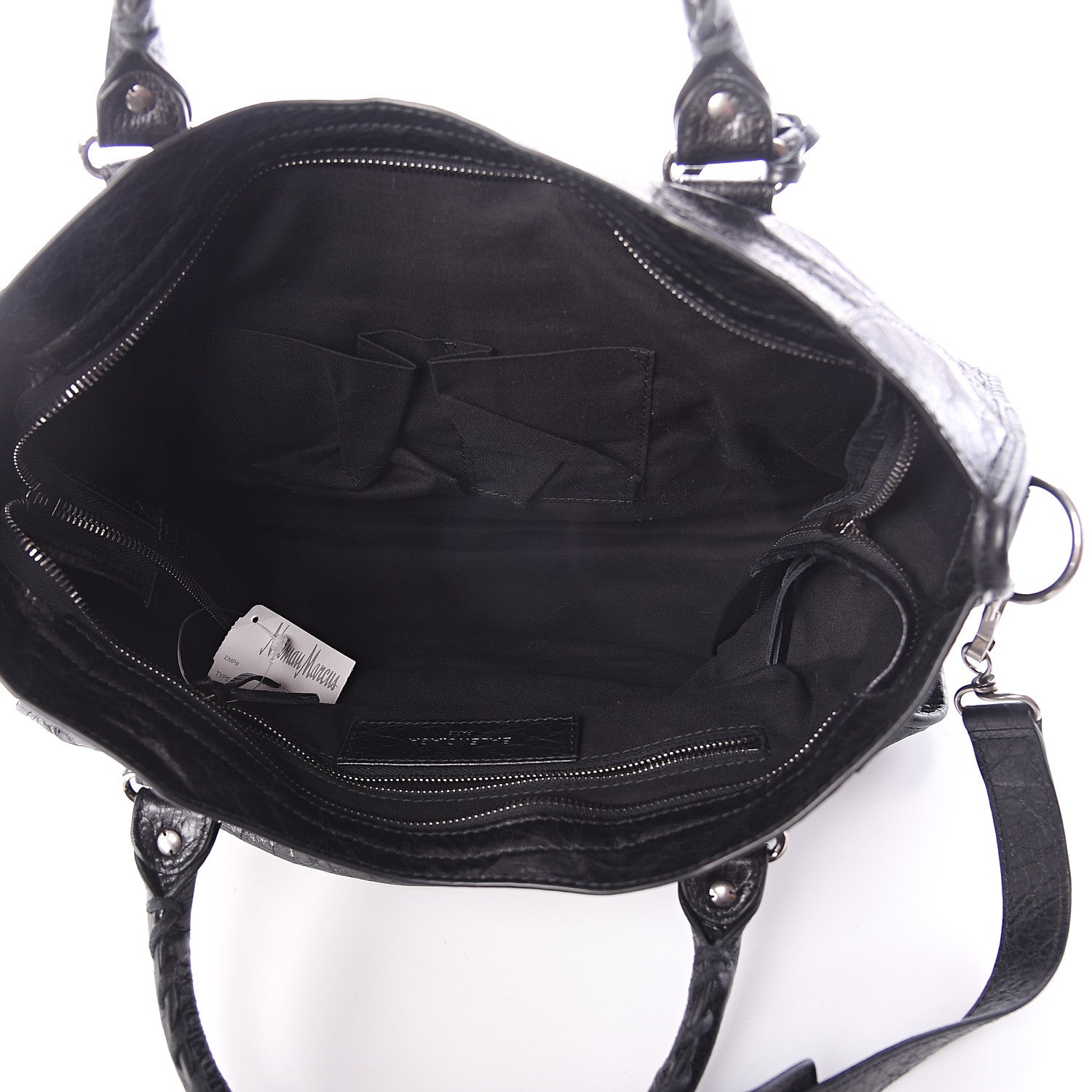 Balenciaga Agneau Silver Metallic Edge Hardware City Black 4 of 8