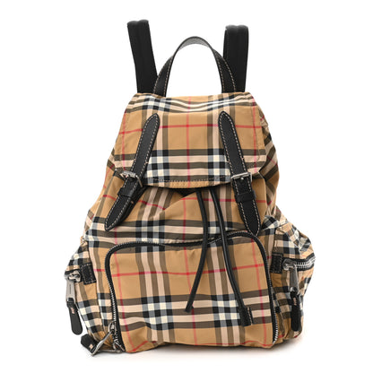 Burberry Nylon Vintage Check Medium Rucksack Backpack Antique Yellow 1 of 11