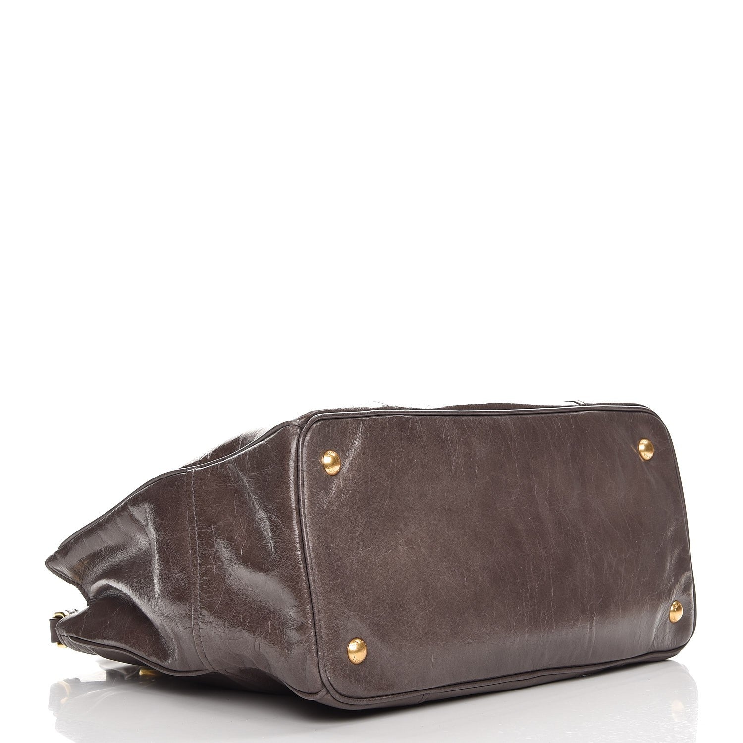 Prada Vitello Shine Top Handle Bag Fumo 5 of 11