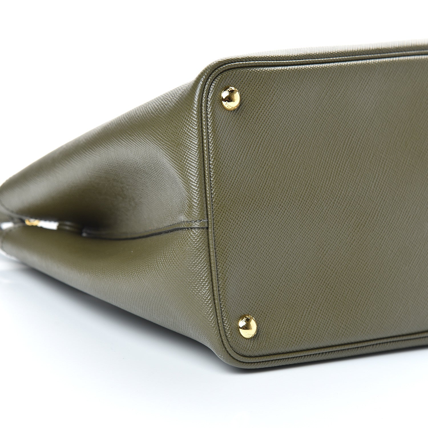 Prada Saffiano Cuir Medium Double Bag Militare Black 8 of 11