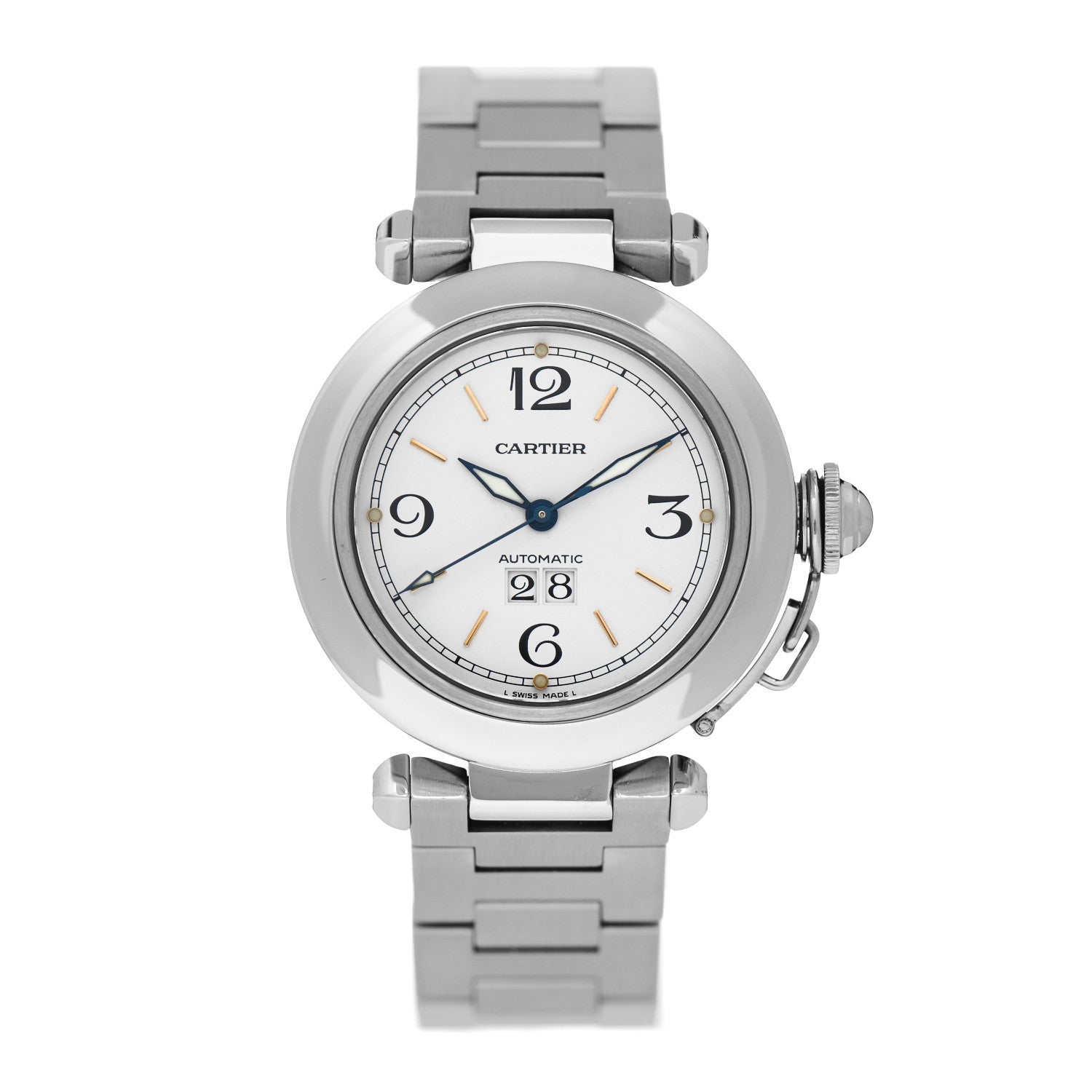 Cartier Stainless Steel 35mm Pasha C Big Date Automatic Watch 1 of 4