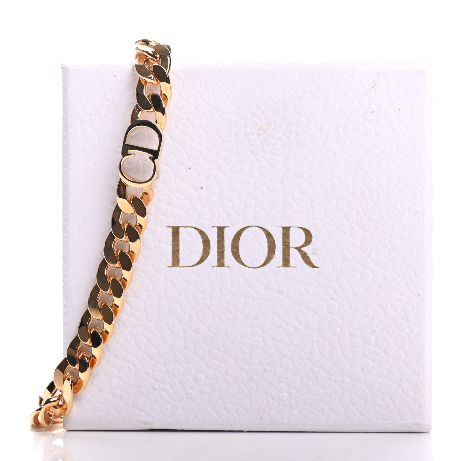Christian Dior Metal Danseuse Etoile Chain Choker Necklace Gold 5 of 5