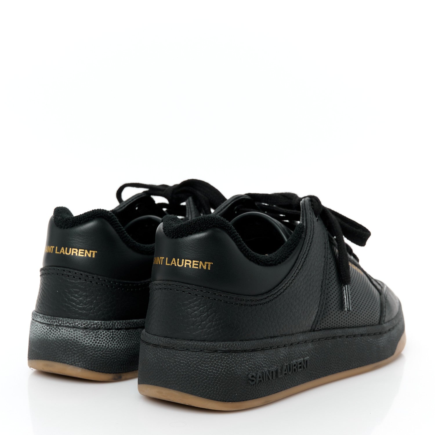 Saint Laurent Calfskin Perforated SL61 Sneakers 37.5 Black 5 of 11