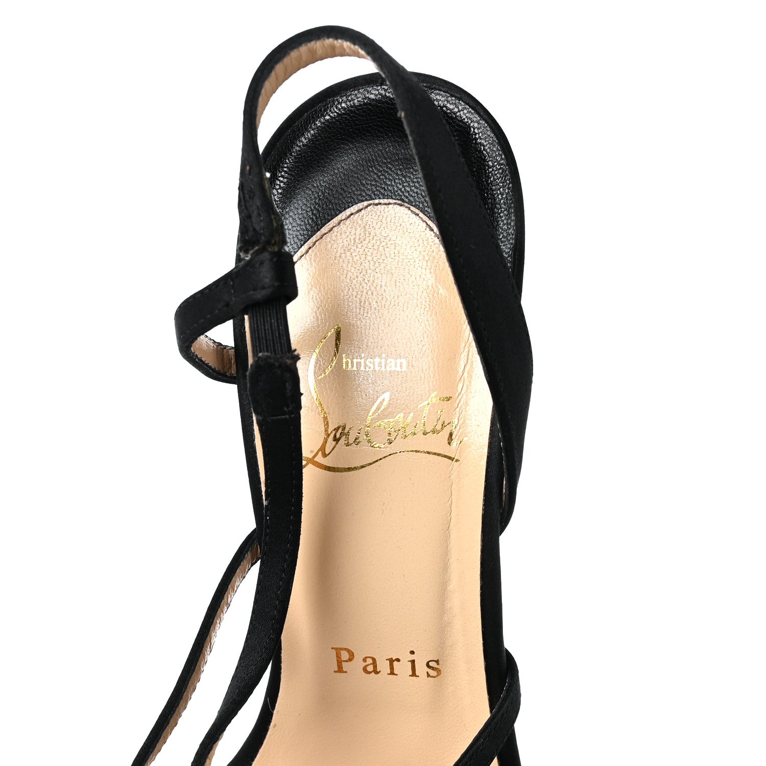 Christian Louboutin Satin Disconoeud Platform Sandals 37 Black 7 of 8