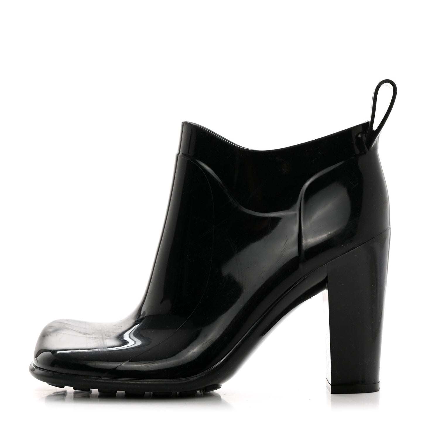 Rubber Shine Ankle Boots 39 Black