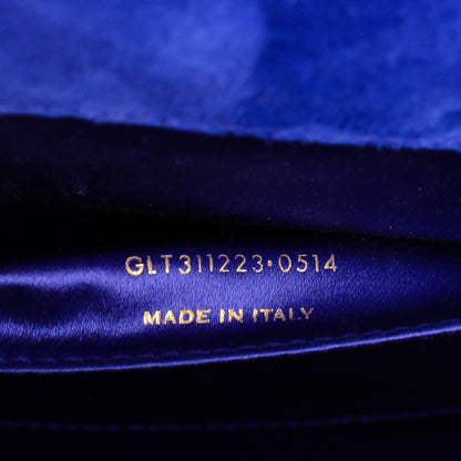 Saint Laurent Patent Calfskin Monogram Large Belle De Jour Clutch Royal Blue 7 of 7