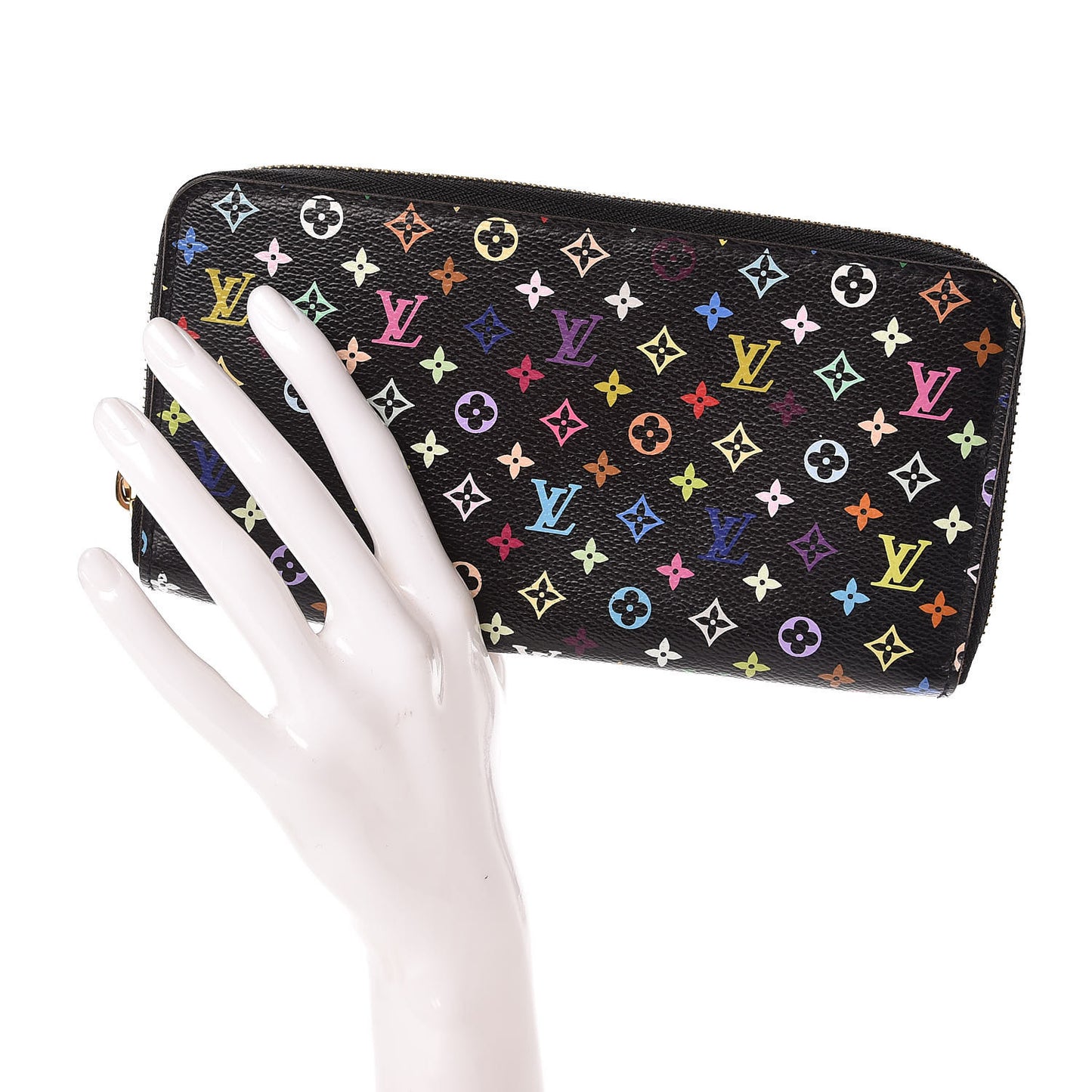 Monogram Multicolor Zippy Wallet Black